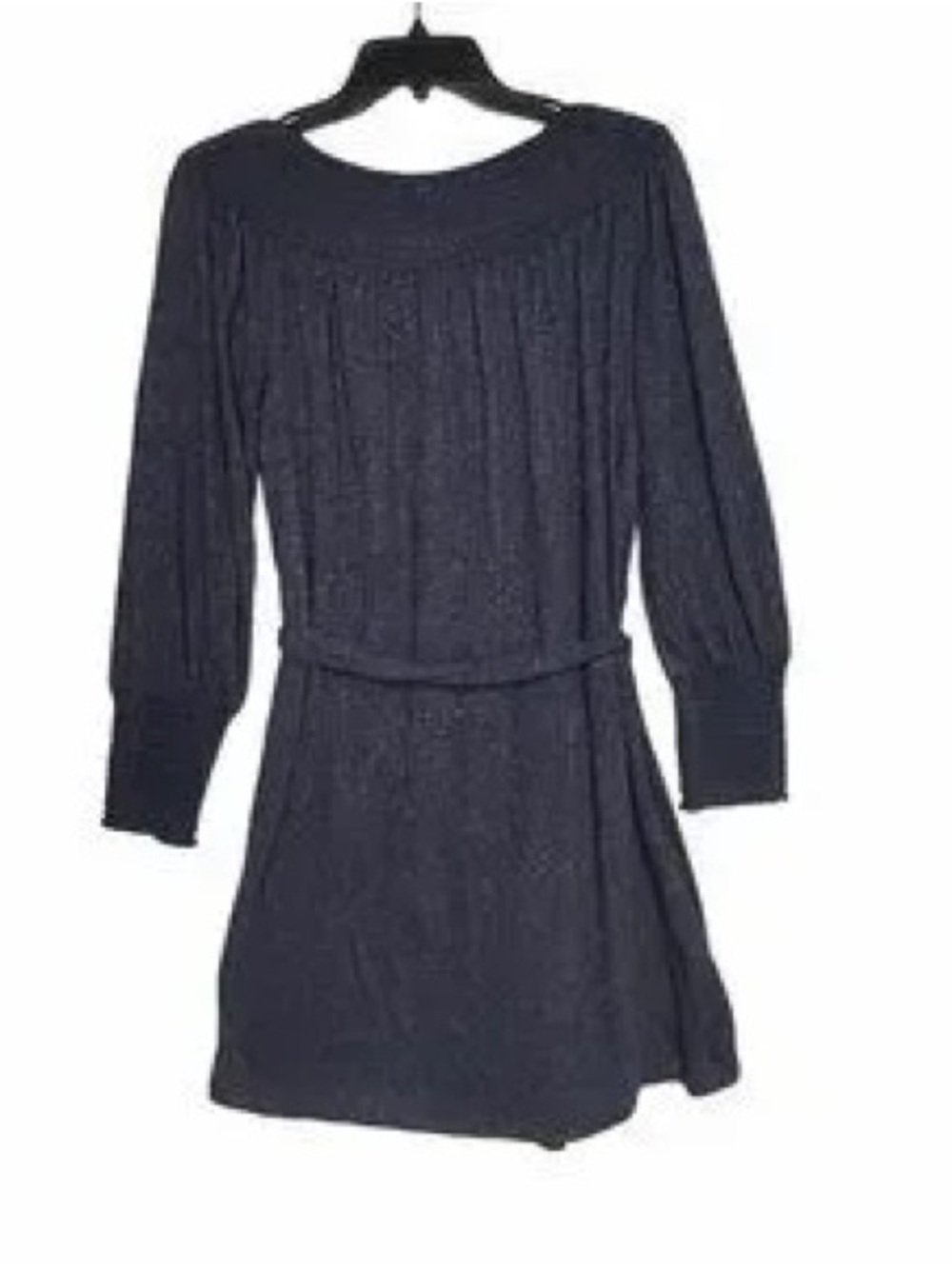 LOFT Women’s Long Sleeve Belted knit Jersey Dress Sz-Small. Blue Speckled. NWOT